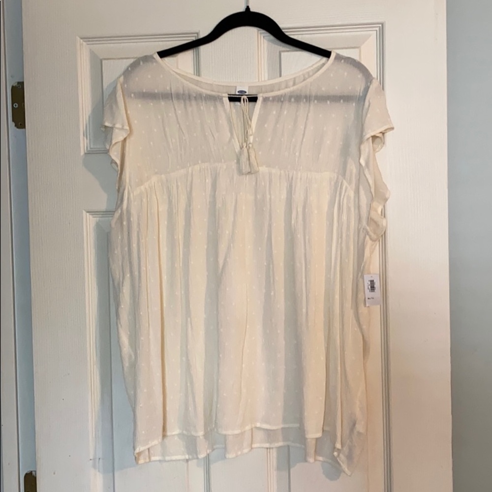 Old Navy 🥳NEW🥳 tassel tie white blouse